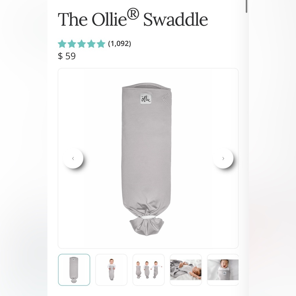 The Ollie Swaddle Grey
